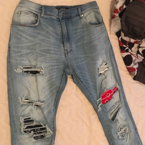 amiri blue jeans